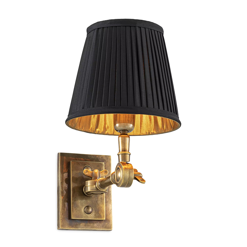 Бра Eichholtz Wall Lamp Wentworth Brass Черный Винтажная латунь Бра Eichholtz Wall Lamp Wentworth Brass Черный Винтажная латунь в Твери | Loft Concept