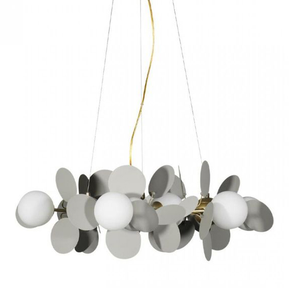Люстра MATISSE Chandelier circle Gray диаметр 70 Серый Золотой Белый Люстра MATISSE Chandelier circle Gray диаметр 70 Серый Золотой Белый в Твери | Loft Concept