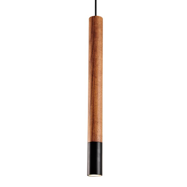 Подвесной светильник Trumpet Wood Black Pendant Lamp Коричневый Черный в Твери | Loft Concept 
