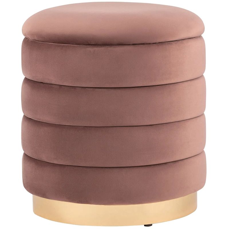 Пуф с ящиком Charlotte пыльно-розовый Glossy Velor Розовый пастельный Пуф с ящиком Charlotte пыльно-розовый Glossy Velor Розовый пастельный в Твери | Loft Concept