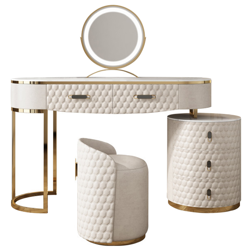 Трельяж Kathryn Bedroom Dressing Table White Белый Глянцевое золото Белый Мрамор Bianco Трельяж Kathryn Bedroom Dressing Table White Белый Глянцевое золото Белый Мрамор Bianco в Твери | Loft Concept