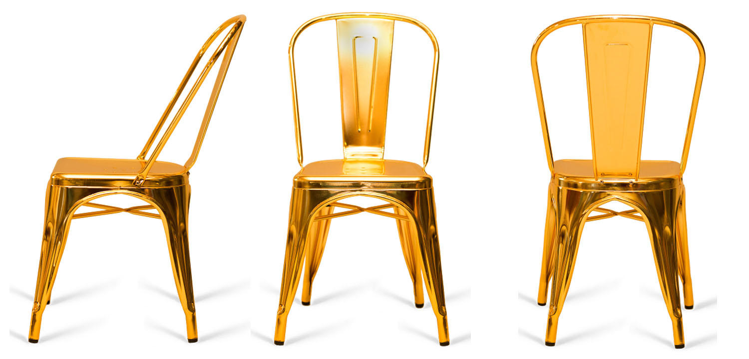 Золотой стул Tolix Gold - фото