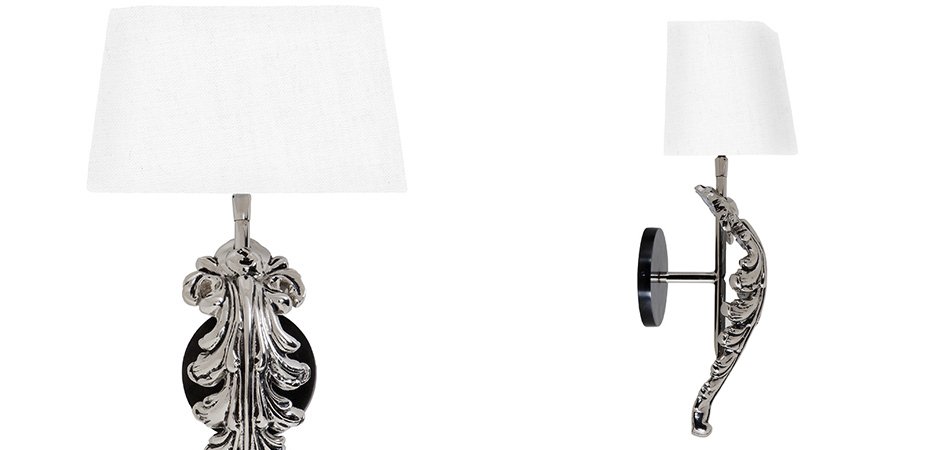 Бра Eichholtz Wall Lamp Beau Site Nickel+White Бра Eichholtz Wall Lamp Beau Site Nickel+White - Loft-Concept в Твери