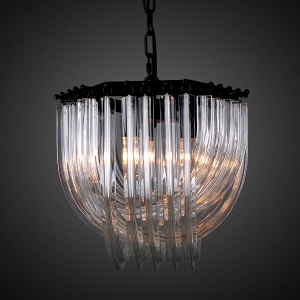 Люстра Frozen Glass Chandelier 33 Черный Люстра Frozen Glass Chandelier 33 Черный в Твери | Loft Concept