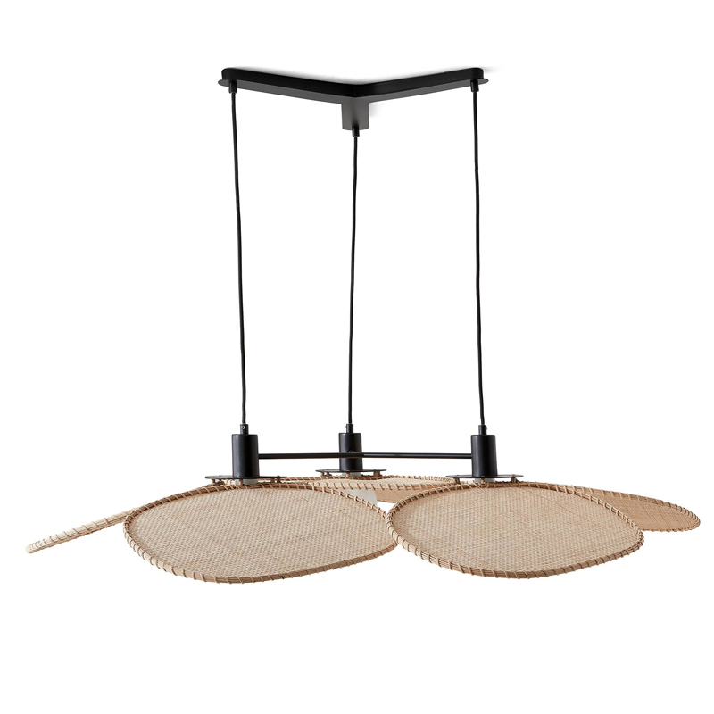 Люстра Wicker Leaves Chandelier Черный Бежевый Люстра Wicker Leaves Chandelier Черный Бежевый в Твери | Loft Concept