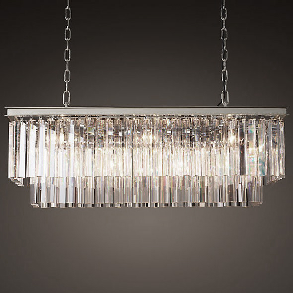 Люстра RH 1920S ODEON CLEAR GLASS FRINGE nickel Хром Люстра RH 1920S ODEON CLEAR GLASS FRINGE nickel Хром в Твери | Loft Concept