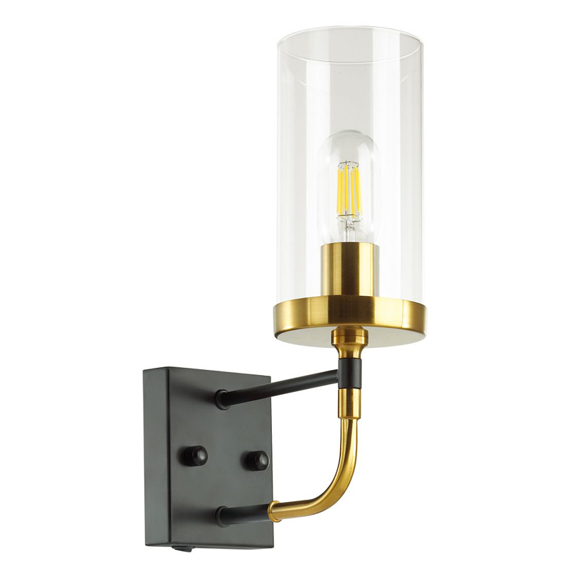 Бра Greger Sconce Прозрачный Глянцевое золото Черный Бра Greger Sconce Прозрачный Глянцевое золото Черный в Твери | Loft Concept