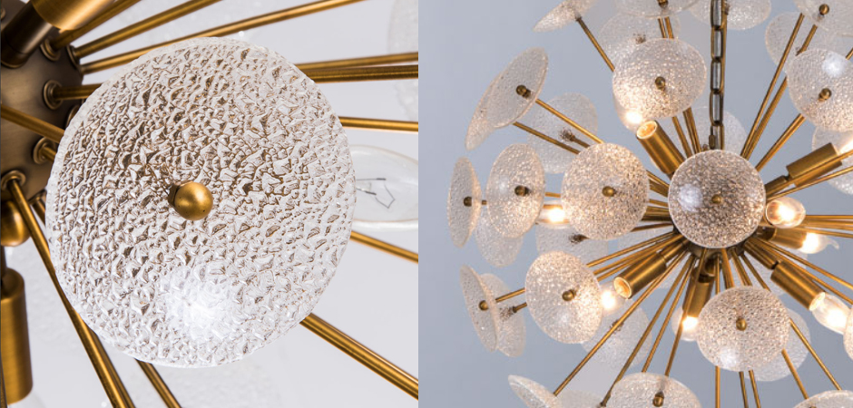 Люстра Sputnik Textured Glass White Chandelier Люстра Sputnik Textured Glass White Chandelier - Loft-Concept в Твери
