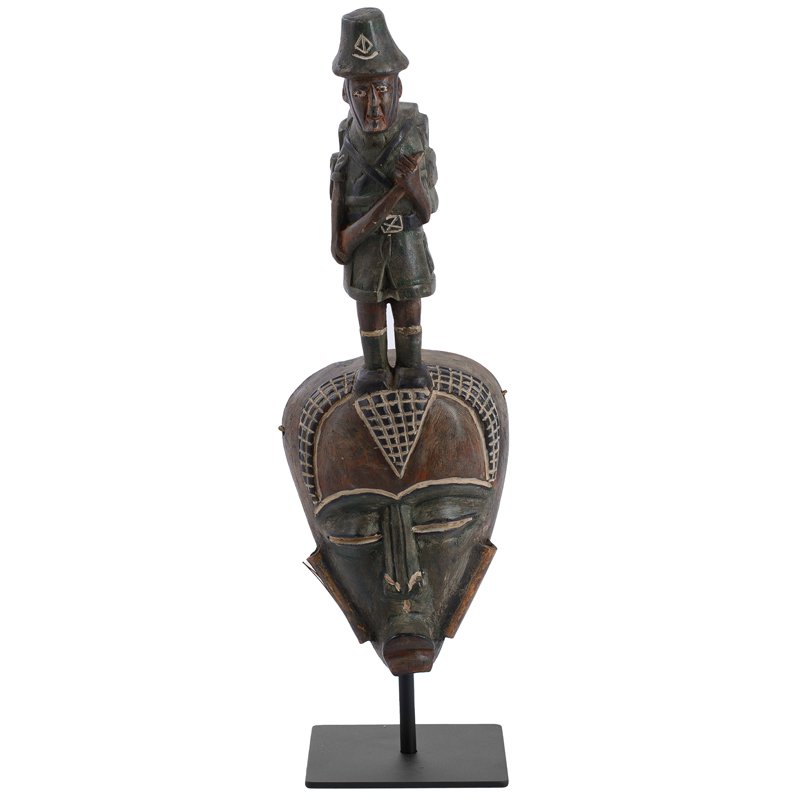 Маска African Mask Hunter Коричневый Черный Маска African Mask Hunter Коричневый Черный в Твери | Loft Concept
