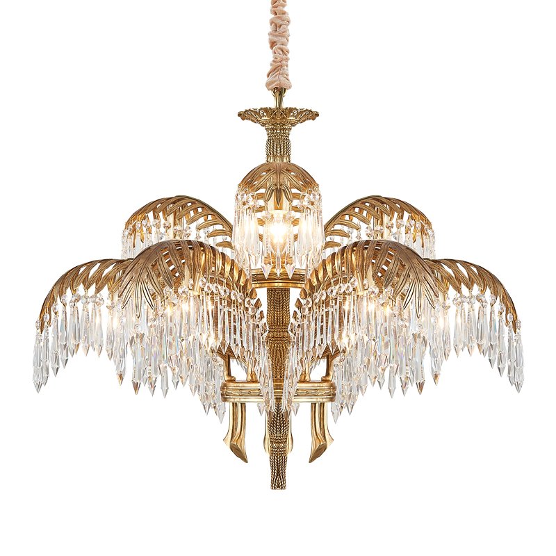 Люстра CHANDELIER HILDEBRANDT L Латунь Прозрачное Стекло Люстра CHANDELIER HILDEBRANDT L Латунь Прозрачное Стекло в Твери | Loft Concept