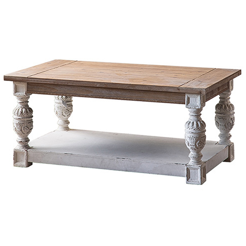 Кофейный стол Garland Provence Coffee Table Белый Древесина Кофейный стол Garland Provence Coffee Table Белый Древесина в Твери | Loft Concept