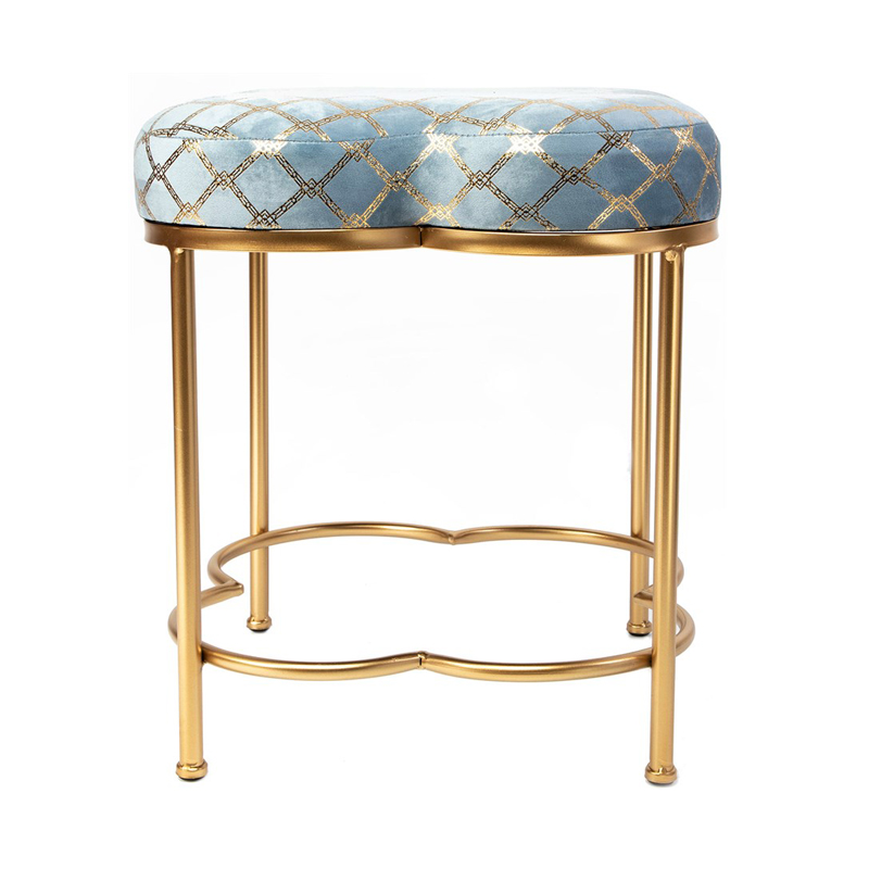 Пуф PUF Frame of Clover & Upholstery Gold Mesh голубой Голубой Золотой Пуф PUF Frame of Clover & Upholstery Gold Mesh голубой Голубой Золотой в Твери | Loft Concept