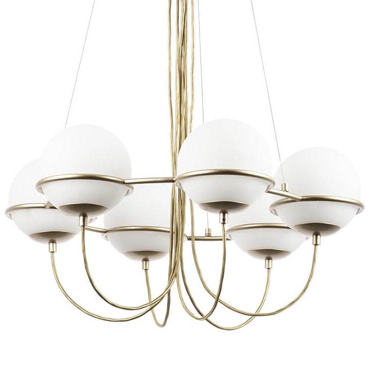 Люстра Melissa Chandelier Champagne 6 Белый Золотой Шампань Люстра Melissa Chandelier Champagne 6 Белый Золотой Шампань в Твери | Loft Concept