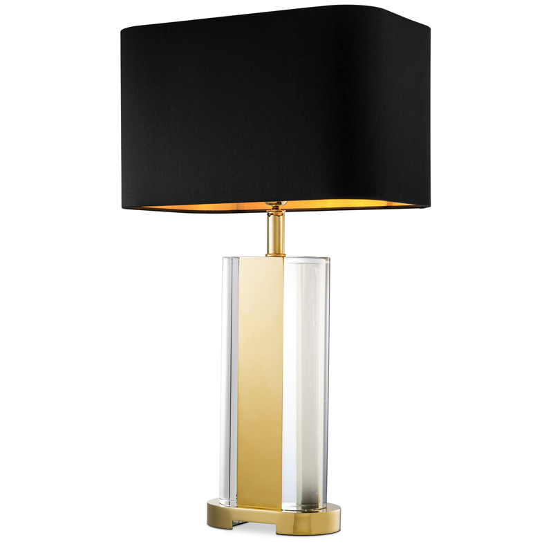 Настольная лампа Eichholtz Table Lamp Vittore Прозрачный Черный Глянцевое золото Настольная лампа Eichholtz Table Lamp Vittore Прозрачный Черный Глянцевое золото в Твери | Loft Concept
