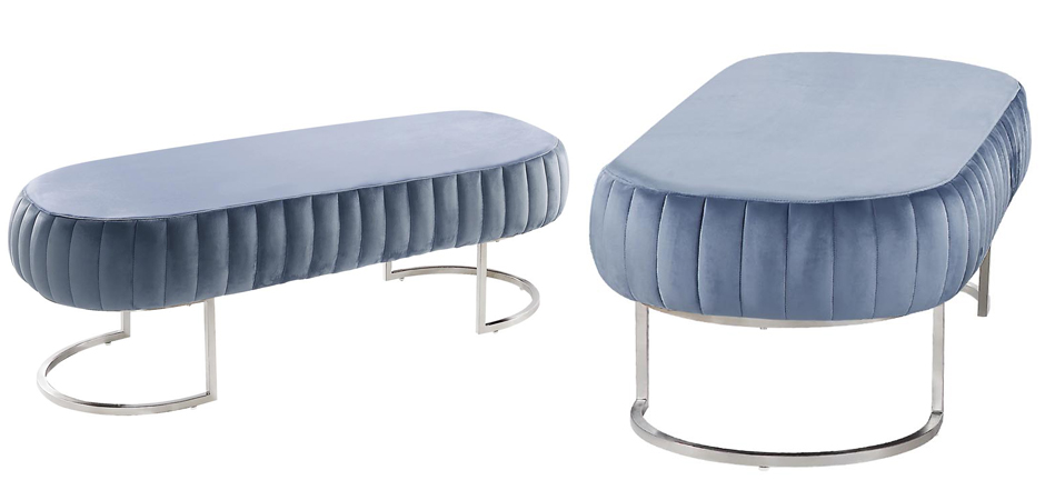 Банкетка Soft Blocks Blue Gray - Loft-Concept в Твери