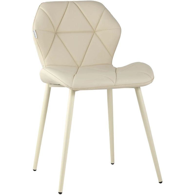 Стул Jeroen II Chair Экокожа Кремовый цвет Бежевый Стул Jeroen II Chair Экокожа Кремовый цвет Бежевый в Твери | Loft Concept