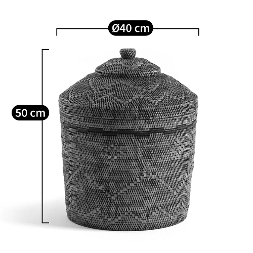Корзина с крышкой из плетеного ротанга Jumaane Wicker Basket Корзина с крышкой из плетеного ротанга Jumaane Wicker Basket в Твери