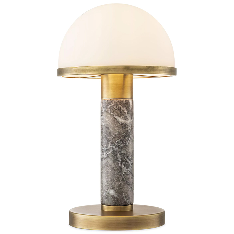 Настольная лампа Eichholtz Table Lamp Ziegel Белый Серый Латунь Настольная лампа Eichholtz Table Lamp Ziegel Белый Серый Латунь в Твери | Loft Concept