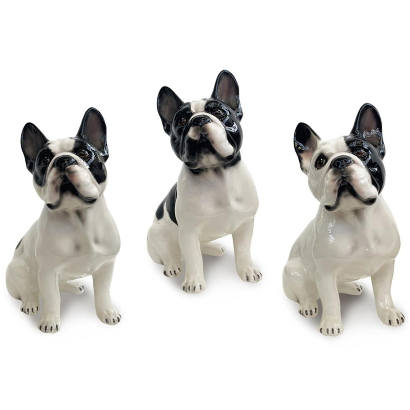 Статуэтки French Bulldog Unique Белый Черный в Твери | Loft Concept 