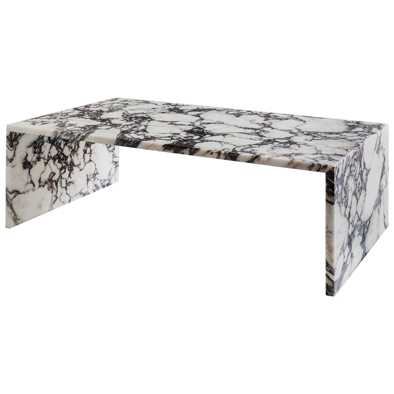 Кофейный стол Patricio Marble Coffee Table Белый Коричневый Молочный Кофейный стол Patricio Marble Coffee Table Белый Коричневый Молочный в Твери | Loft Concept