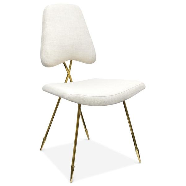 Стул Jonathan Adler Maxime Dining stool Бежево-серый Золотой Стул Jonathan Adler Maxime Dining stool Бежево-серый Золотой в Твери | Loft Concept