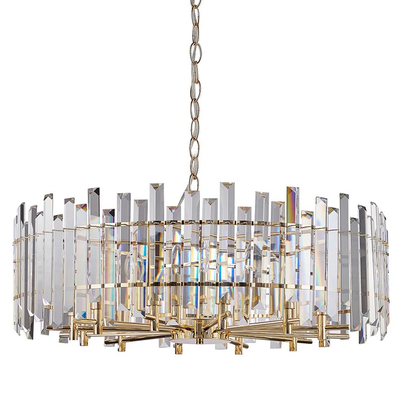Люстра Langley Chandelier gold 80 Золотой Прозрачный Люстра Langley Chandelier gold 80 Золотой Прозрачный в Твери | Loft Concept