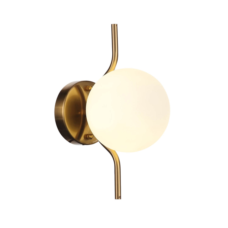 Бра B.LUX C Ball wall lamps Белое матовое стекло Латунь Бра B.LUX C Ball wall lamps Белое матовое стекло Латунь в Твери | Loft Concept