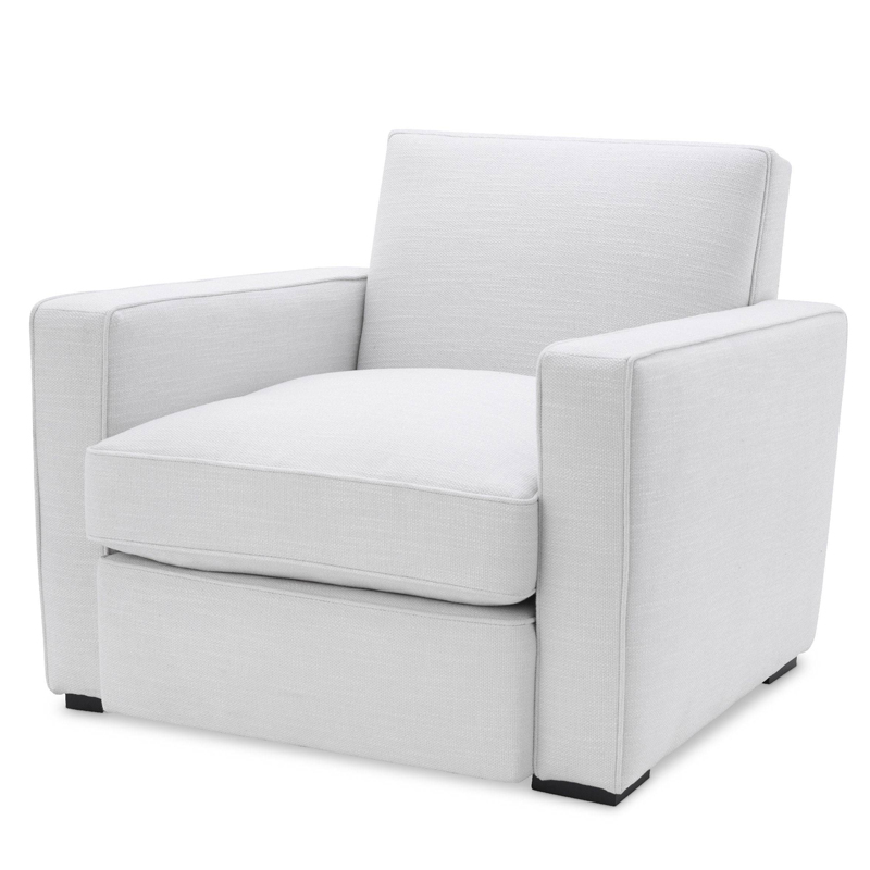 Кресло Eichholtz Chair Edmond white Белый Черный Кресло Eichholtz Chair Edmond white Белый Черный в Твери | Loft Concept