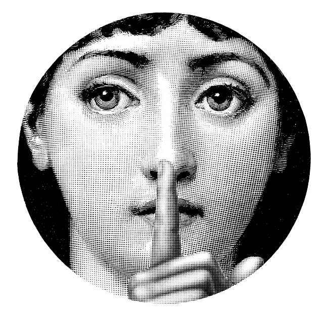 Декоративная тарелка Fornasetti 002 Черный Декоративная тарелка Fornasetti 002 Черный в Твери | Loft Concept