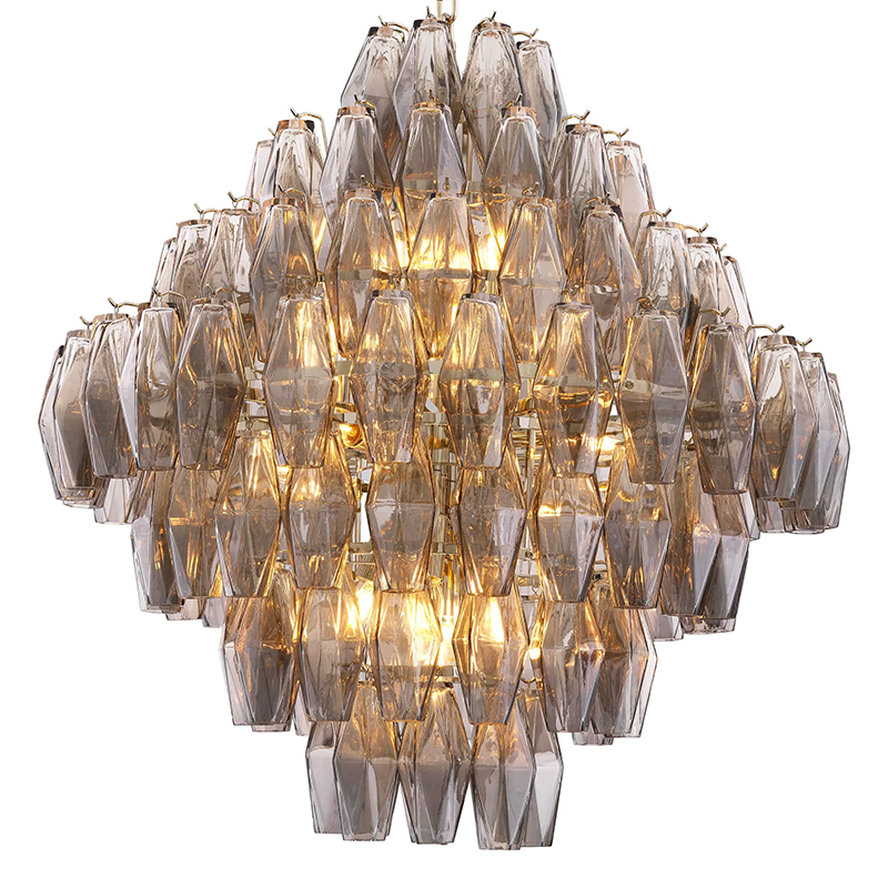 Люстра Eichholtz Chandelier Benini L Стекло Смок Никель Люстра Eichholtz Chandelier Benini L Стекло Смок Никель в Твери | Loft Concept