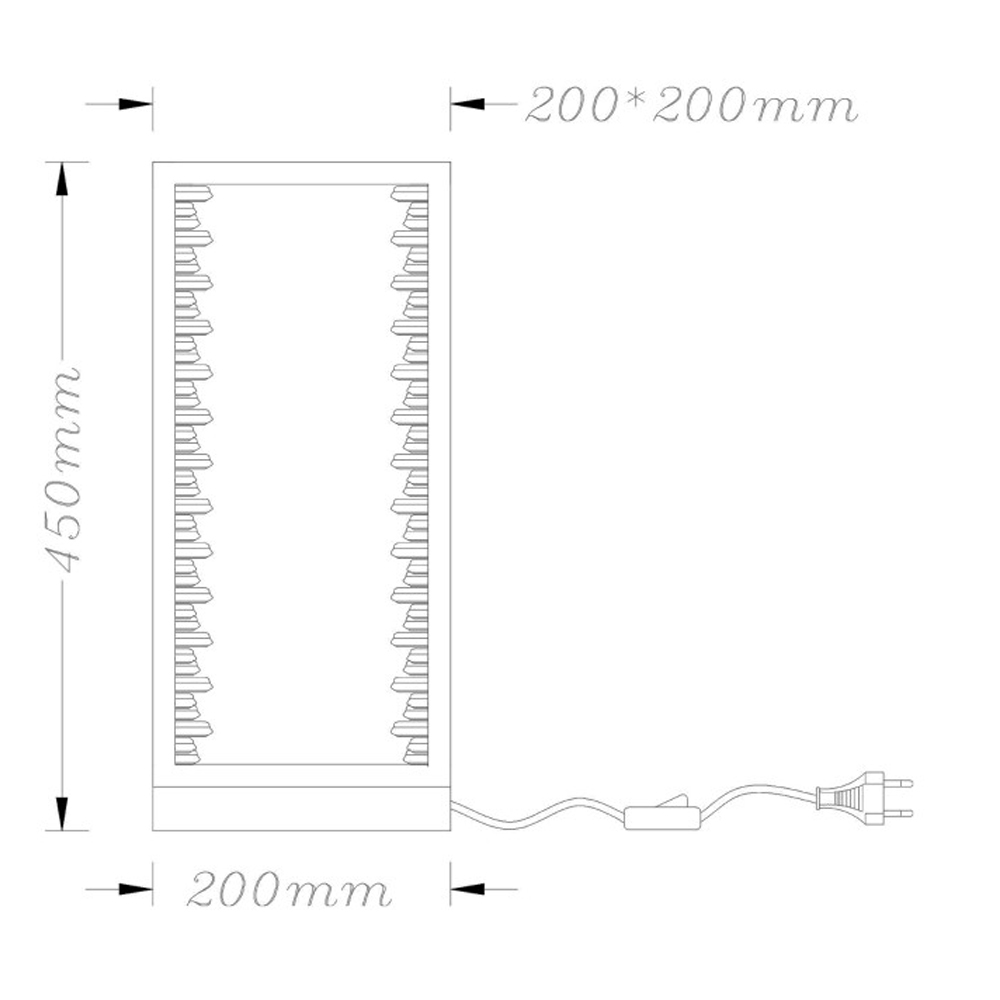 Настольная лампа прямоугольная с декоративными элементами в виде кристаллов Smooth Shine в Твери