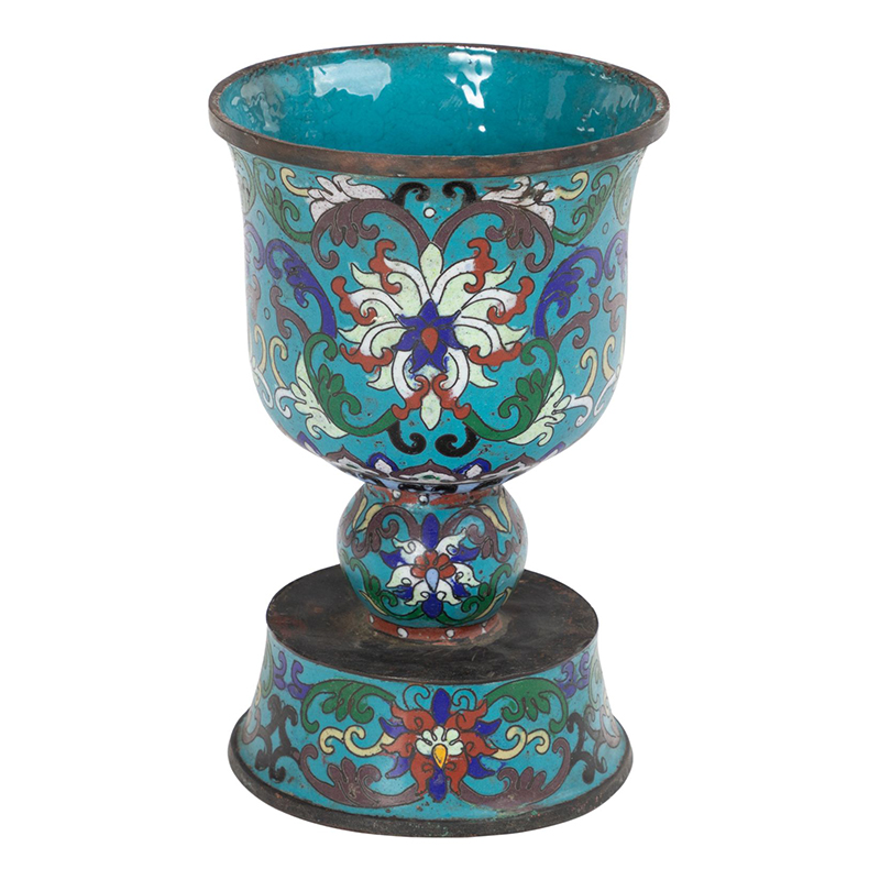 Подсвечник с орнаментом Cloisonne  Синий в Твери | Loft Concept 