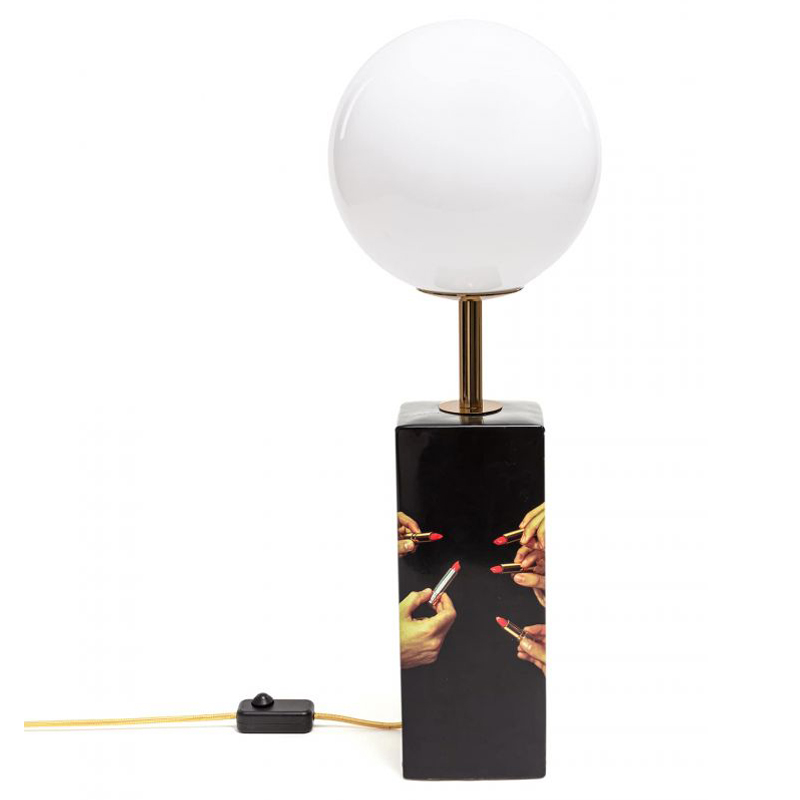 Настольная лампа Seletti Table Lamp Lipstick Черный Белый Мульти Настольная лампа Seletti Table Lamp Lipstick Черный Белый Мульти в Твери | Loft Concept
