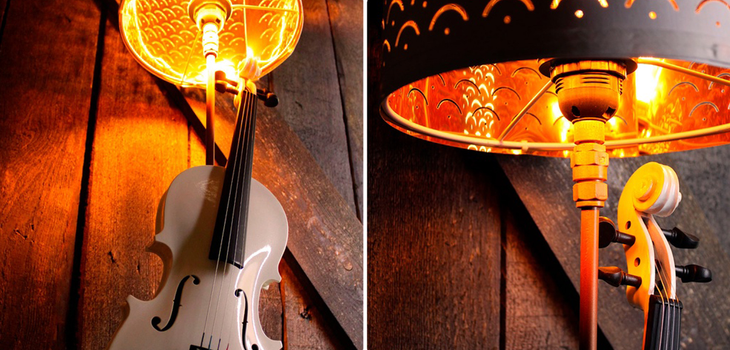 Настольная лампа Violin white - фото