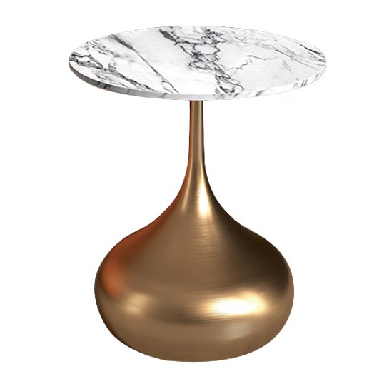 Приставной стол Gold Base Белый Золотой Приставной стол Gold Base Белый Золотой в Твери | Loft Concept