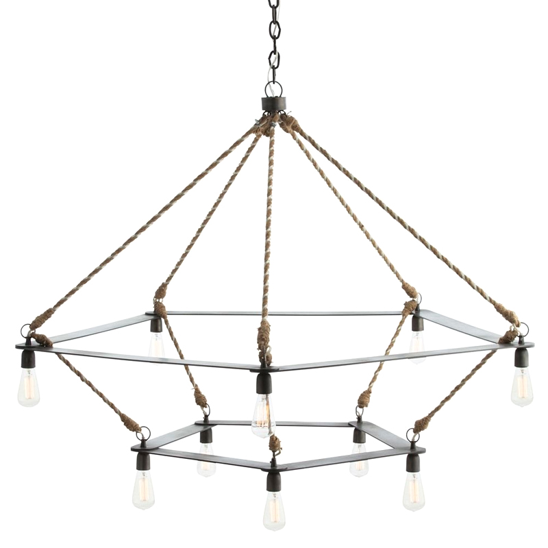 Люстра Arteriors MCINTYRE TWO TIERED CHANDELIER Черный Серый Люстра Arteriors MCINTYRE TWO TIERED CHANDELIER Черный Серый в Твери | Loft Concept