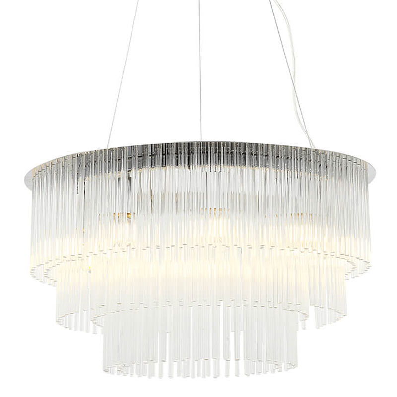 Люстра Harrison Chandelier chrome 9 lamp Хром Прозрачный Люстра Harrison Chandelier chrome 9 lamp Хром Прозрачный в Твери | Loft Concept