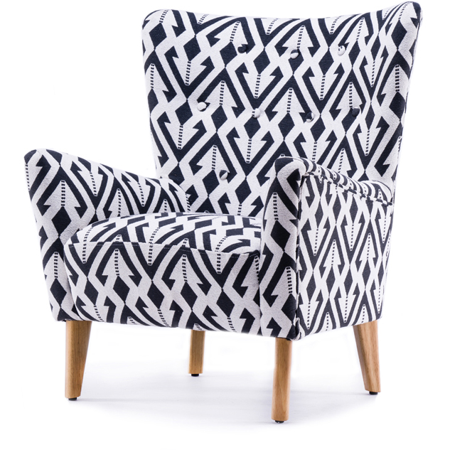 Кресло Black and White Triangle Chair Черно-белый Древесина Кресло Black and White Triangle Chair Черно-белый Древесина в Твери | Loft Concept