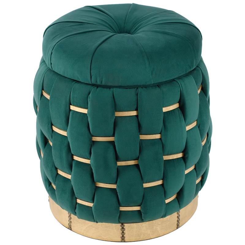 Пуф Verde Green Pouf Зеленый Золотой в Твери | Loft Concept 