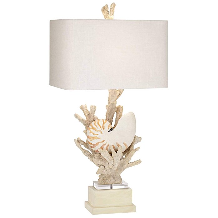 Nautilus Shell and White Coral Table Lamp Молочный Бежевый Nautilus Shell and White Coral Table Lamp Молочный Бежевый в Твери | Loft Concept