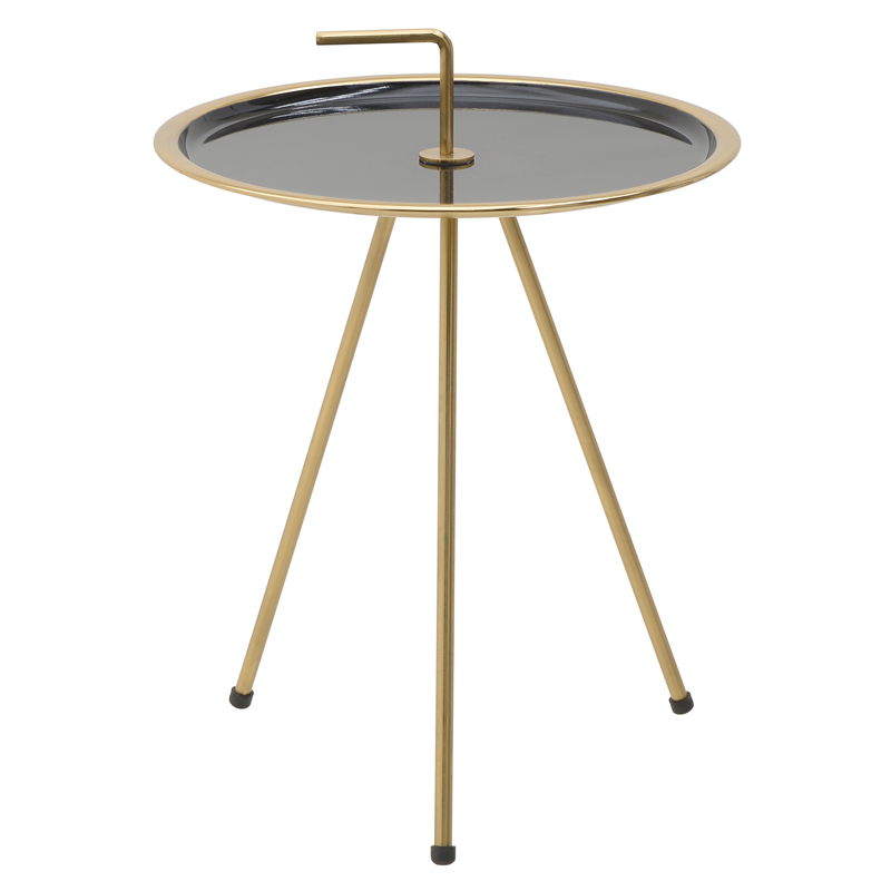 Приставной стол Salute Table Black Черный Глянцевое золото Приставной стол Salute Table Black Черный Глянцевое золото в Твери | Loft Concept