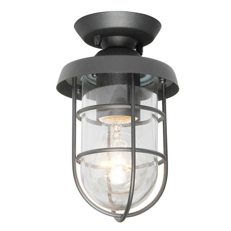 Уличный потолочный светильник Declan Street Lamp Черный Уличный потолочный светильник Declan Street Lamp Черный в Твери | Loft Concept