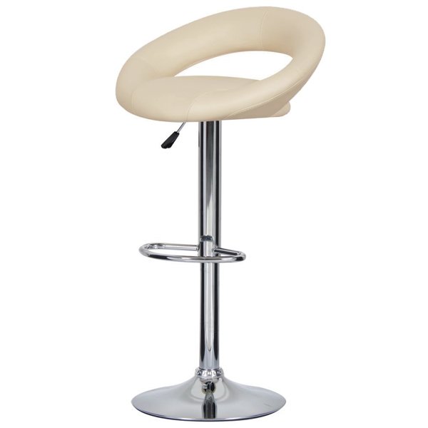 Барный стул Ring Beige Хром Бежевый Барный стул Ring Beige Хром Бежевый в Твери | Loft Concept