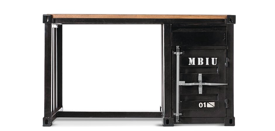 Письменный стол Metal & Oak Sea Container Desk Письменный стол Metal & Oak Sea Container Desk - Loft-Concept в Твери