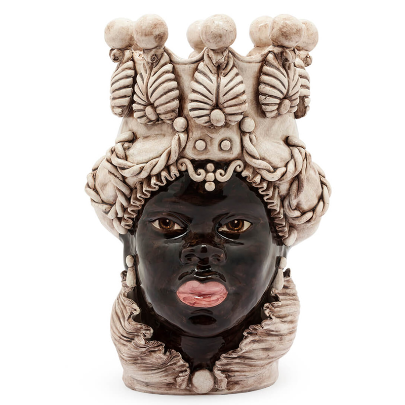 Ваза VASE MORO LADY BIG Crackle Бежевый Коричневый Ваза VASE MORO LADY BIG Crackle Бежевый Коричневый в Твери | Loft Concept