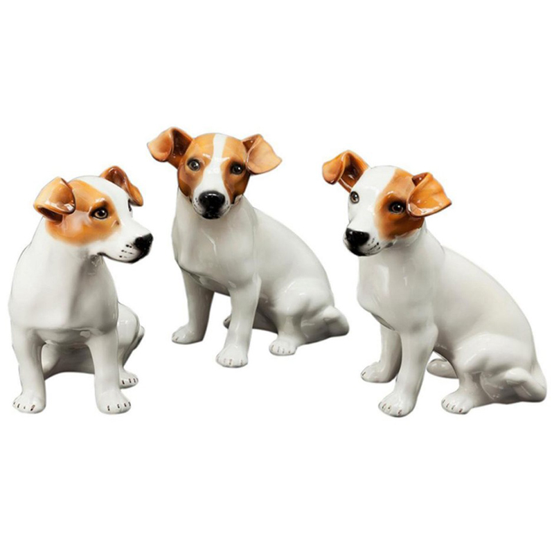 Статуэтки Abhika Jack Russel Set 3 Pcs Белый Коричневый Статуэтки Abhika Jack Russel Set 3 Pcs Белый Коричневый в Твери | Loft Concept