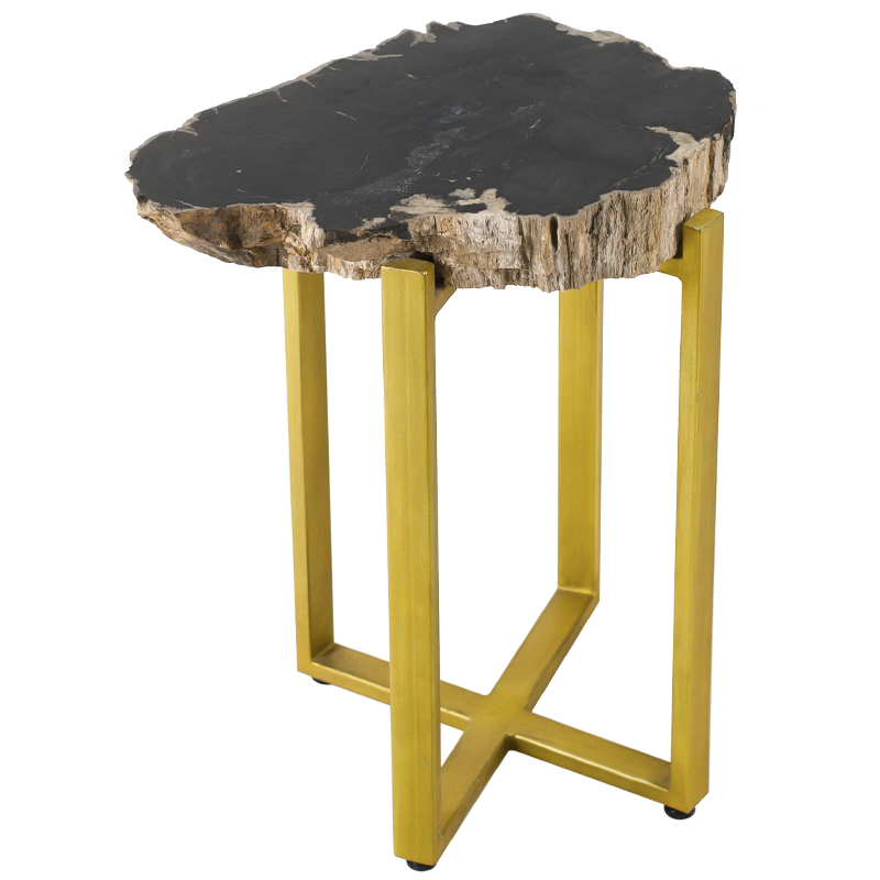 PETRIFIED WOOD COFFEETABLE GOLD S Окаменелое дерево Золотой Бежевый Черный PETRIFIED WOOD COFFEETABLE GOLD S Окаменелое дерево Золотой Бежевый Черный в Твери | Loft Concept