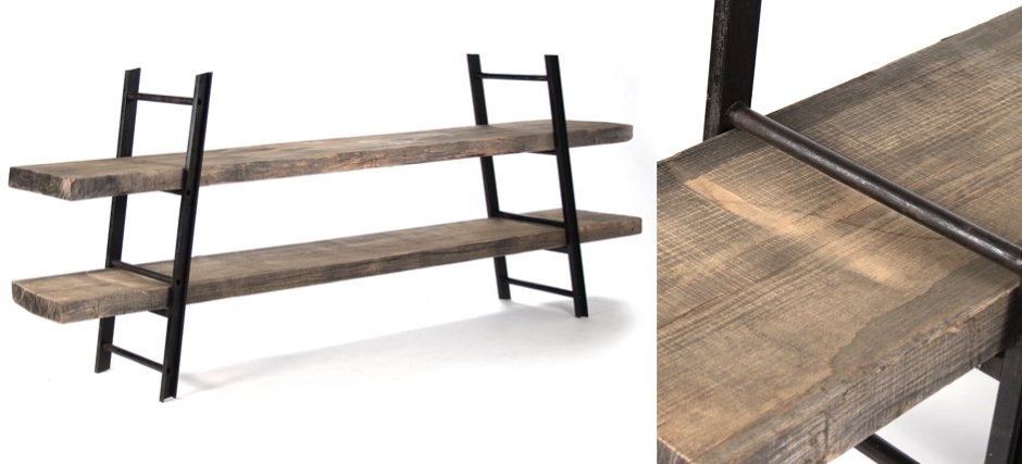 Стеллаж Industrial Iron Rustic Console Стеллаж Industrial Iron Rustic Console - Loft-Concept в Твери