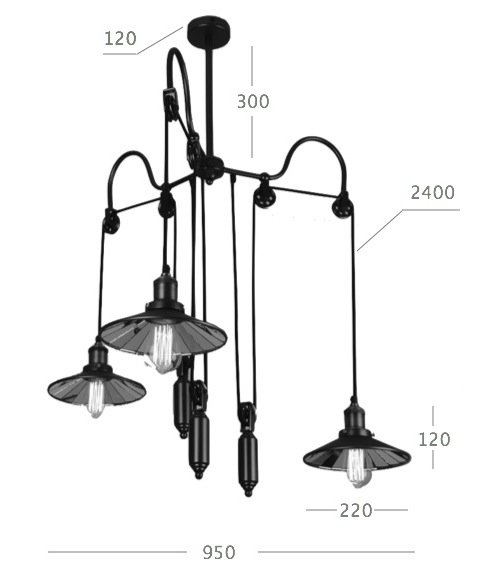 Люстра Loft Cone Pendant Reflector Balance 3 Люстра Loft Cone Pendant Reflector Balance 3 в Твери
