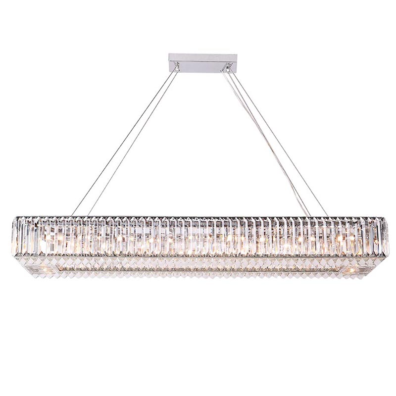 Люстра Darleen Crystal Nickel Rectangular Chandelier Никель Прозрачный (Transparent) Люстра Darleen Crystal Nickel Rectangular Chandelier Никель Прозрачный (Transparent) в Твери | Loft Concept